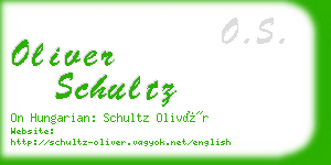oliver schultz business card